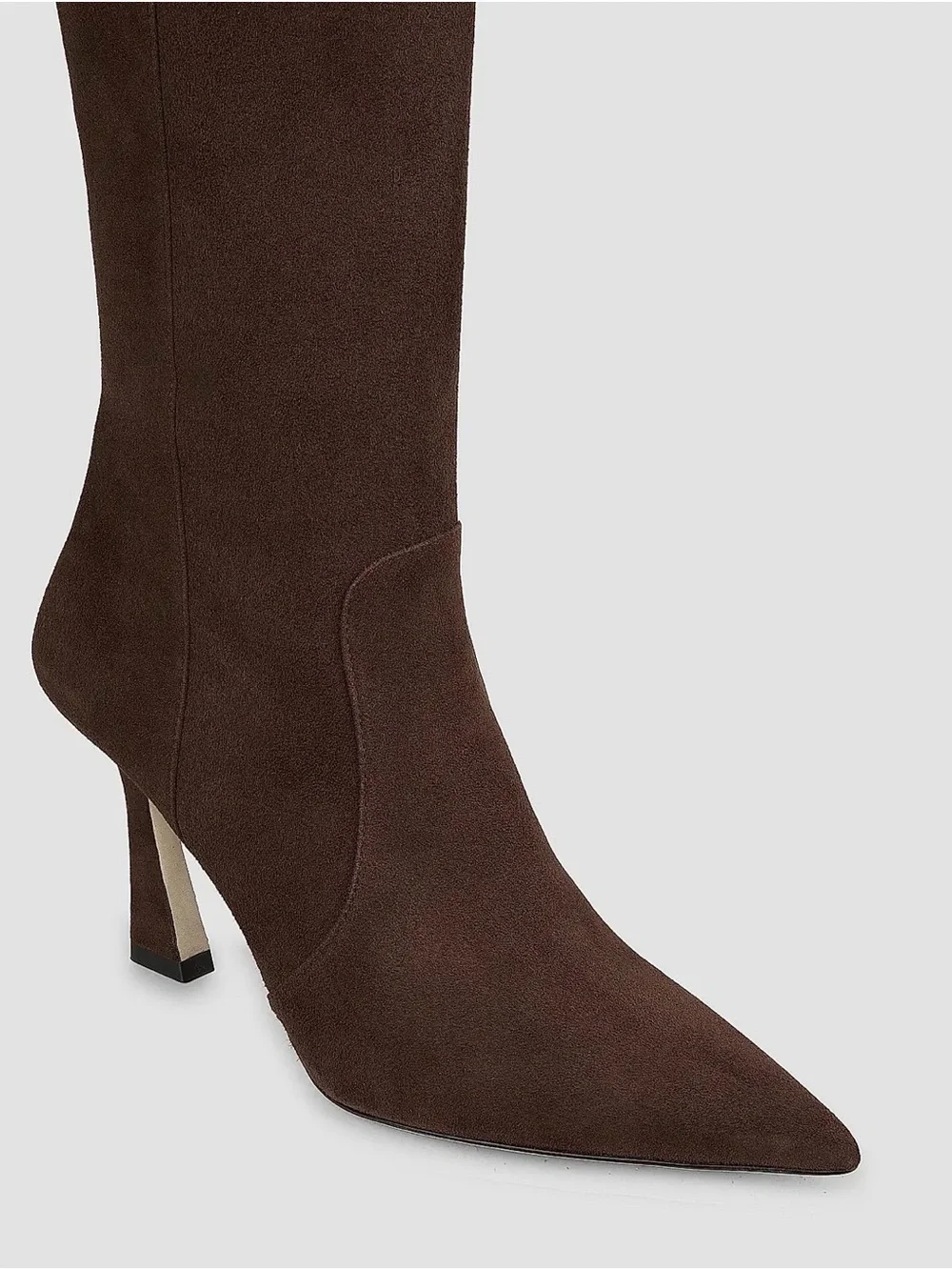 Stuart Weitzman Vinnie Zip Boot Women's Brown Suede 85 Knee-High 6.5B NIB